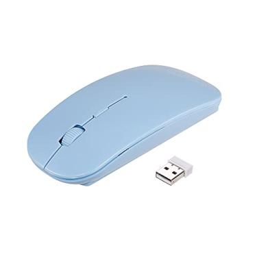 Imagem de Mouse Óptico com 4 Botões Sem Fio 2 4G Ultra-fino Silencioso 1600DPI Portátil para Computador Desktop Notebook