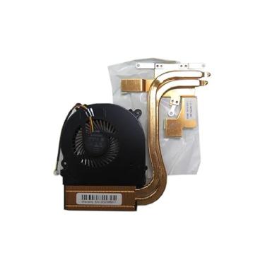 Imagem de Ventoinha e dissipador de calor para CPU/GPU de laptop para Eluktronics série N870HP6 de 17,3 polegadas.