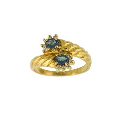 Imagem de Designed by Ellen ALEXANDRITE BRASILEIRA Pedra Natural Mudança de Cor = EST Anel de Diamante 0,35 ct em Ouro 14K, Ouro amarelo 14K, ouro amarelo, Alexandrita