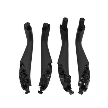 Imagem de Capa de acabamento da maçaneta interna da porta dianteira e traseira esquerda e direita, compatível com BMW Série 5 M5 G30 G31 F90 2017 2018 2019 2020 2021 51417438521(Black 4PCS Set)