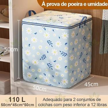 Imagem de Caixa Organizadora Dobrável para Roupas, Cobertores e Casacos – Saco Organizador de Guarda-Roupa 110L / 140L / 180L em Tecido Não Tecido, Armazenamento Visual e Economia de Espaço(3,110L)