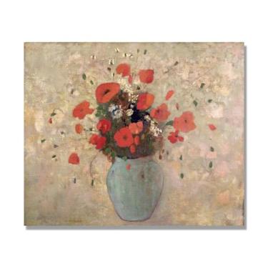 Imagem de Arte floral vintage natureza morta, pintura botânica clássica, decoração de casa quente para sala de estar e sala de jantar. A19. Tela somente 60x72cm-23,6x28,3 pol