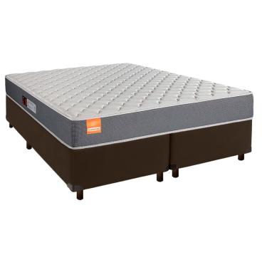 Imagem de Cama Box Marrom King + Colchão D23 Pro Inducol