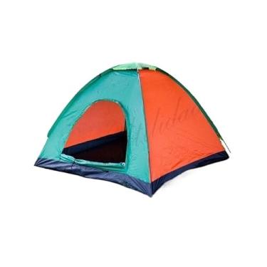 Imagem de Barraca de Camping Camuflada 3 a 6 Pessoas Impermeável com Mosquiteiro Portátil para Acampamento e Trilhas(barraca-3pessal colorida)