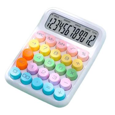 Imagem de Calculadora de Mesa Simples Kawaii Fofa Colorida 12 Dígitos - Klizz, B