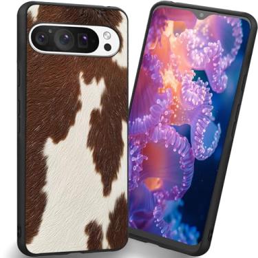 Imagem de RUUHLJLET Projetada para Google Pixel 10 Pro XL de 6,8 polegadas, capa fosca macia oferece proteção total (estampa de vaca)