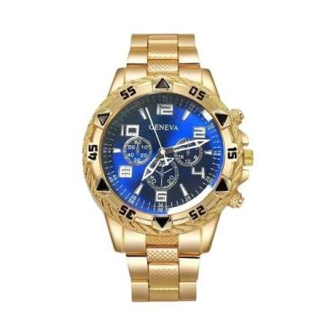 Imagem de Relógio De Quartzo Masculino Fashionável 4 Peças Pulseira De Aço Inoxi