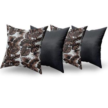 Imagem de Almofadas Decorativas 4 Unidades Com Ziper e Refil Silicone - RT MAGAZ