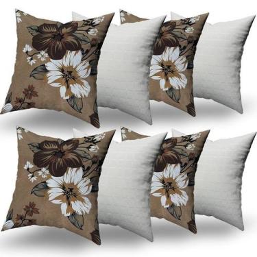 Imagem de Almofadas Decorativas 8 Unidades Com Ziper e Refil Silicone - RT MAGAZ
