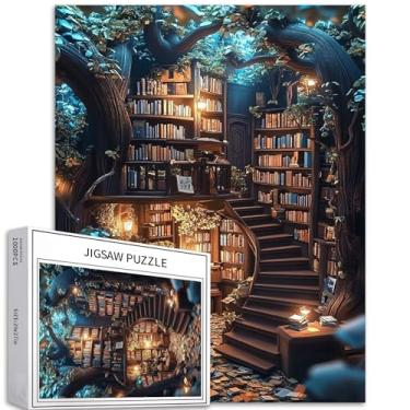 Imagem de Quebra-cabeça My Dream Bookstore, 1000 peças para adultos, atmosfera de sonho, cena, arte, quebra-cabeça, colorido, faça você mesmo, para decoração de casa, presentes para família, perfeito para