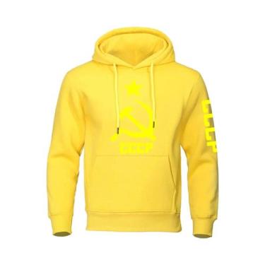 Imagem de Moletom Masculino De Manga Longa Com Corte Solto, Cor Sólida, Moda Cas