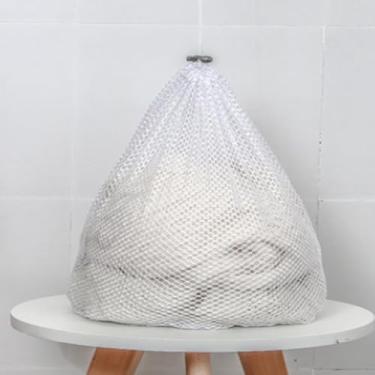 Imagem de Sacos de lavanderia com cordão e alças, pequenos sacos de lavagem de malha para dormitório universitário, viagens, apartamento, acampamento, trailer, bolsa de rede de pendurar lavável na máquina