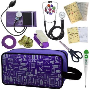 Imagem de Kit Enfermagem Profissional Glicose Estagio Saude Completo - PREMIUM, 