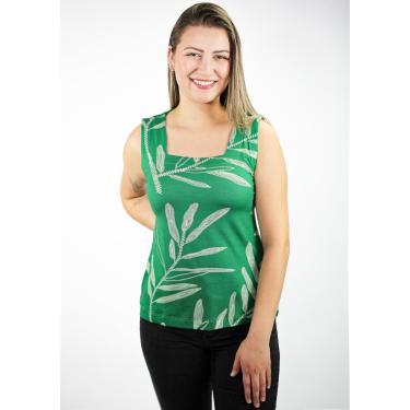 Imagem de Regata Pau a Pique Estampada Verde