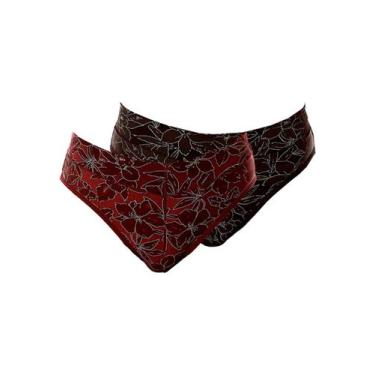 Imagem de Kit com 2 Calcinhas Alta Olimpo Demillus 26639 Colorido, Vermelho, G