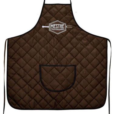 Imagem de Avental Bordado Mestre Churrasqueiro Churrasco Tamanho GG - Genérica, 