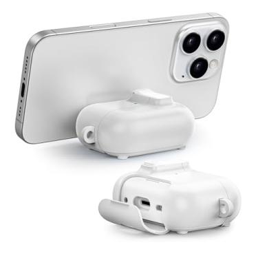 Imagem de Capas de fone de ouvido com trava de segurança exclusiva e pop-up automático, compatível com MagSafe Ready, especificamente para Airpods, proteção completa -CP32P-WH