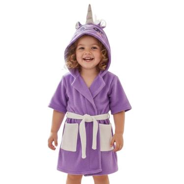 Imagem de Toalha Roupão Bichinho Infantil Bebe Criança Piscina Capuz