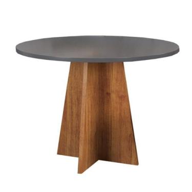 Imagem de Mesa de Jantar 4 Lugares Redondo Tampo de Mdf Chilli - Viero