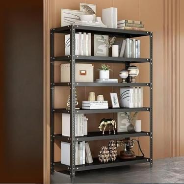 Imagem de Rack de Armazenamento em Aço com Prateleiras Ajustáveis Estante Multifuncional para Organização(Preto 6 Divisórias100*40 * 180cm)