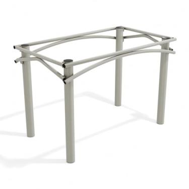 Imagem de Mesa De Jantar Kappesberg Elba De Metal Cor Nickel (110 X 64cm)