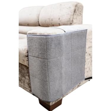 Imagem de Arranhador para Gatos e Protetor de Sofá em Carpete Reforçado – Par Direito e Esquerdo(CINZA)