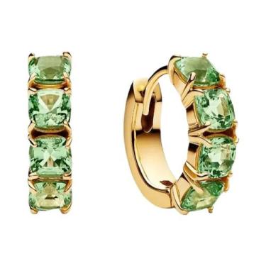 Imagem de Brincos De Argola De Coração Com Pérola Lunar E Cristal Em Prata Ester