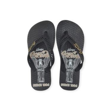 Imagem de Chinelo Coca-Cola Shoes Classic Wings Masculino Adulto Ref. CC4856, Pr