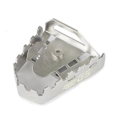 Imagem de Anti-derrapante Para f850gs 2018 2019 2020 2021 f 850gs 850 f850 gs (não aventura) pedal da alavanca do freio traseiro extensor pé peg(Silver)