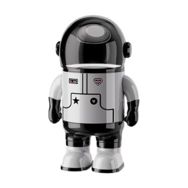 Imagem de DimyFew Lixeira portátil com tampa articulada para armazenamento de lixo doméstico, ideal para quarto, dormitório, casa, cozinha e escritório, Preto