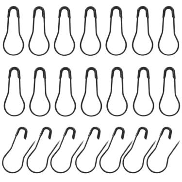 Imagem de Verkelly 1000 pinos de segurança, pino de lâmpada de metal de 0,8 polegadas, pino de cabaça para artesanato faça você mesmo, acessórios domésticos (preto)