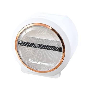 Imagem de Suporte de Papel Higiênico em Parede - Dispenser Toalha com Camadas Banheiro Rolo Autoadesivo Janela Visível Espaço Armazenamento Grande Duas Saídas Instalação Fácil para Cozinha Escritório