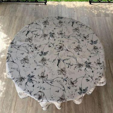 Imagem de Toalha De Mesa Redonda 8 Lugares 2,20m - TERRA DECOR, Hibisco