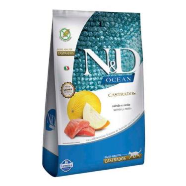 Imagem de Ração N&D Ocean Gatos Adultos Castrados Salmão e Melão - 7,5kg - ND OC