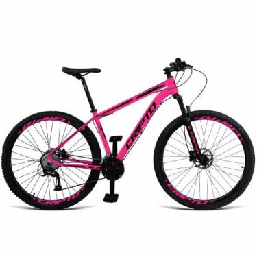 Imagem de Bicicleta Aro 29 Cripto 24 Marchas Freios Disco e Suspensão, 15", Rosa