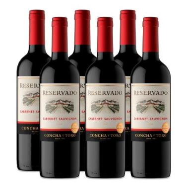 Imagem de Kit 6 Vinhos Chileno Concha Y Toro Reservado Cabernet Sauvignon 750ml