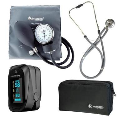 Imagem de Kit Enfermagem Aparelho Pressao Esfig Estetoscopio Completo Incoterm -