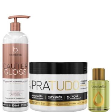 Imagem de Borabella Cauter Gloss 500ml + Pratudo 300g + Óleo Argan 7ml