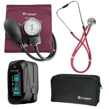 Imagem de Kit Enfermagem Aparelho Pressao Esfig Estetoscopio Completo Incoterm -