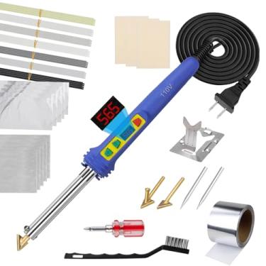 Imagem de Kit de solda de plástico Deluxe – Certificado UL Soldador de plástico digital de temperatura ajustável de LED 100W Ferro - Kit de reparo de plástico de grau profissional para reparo de para-choques