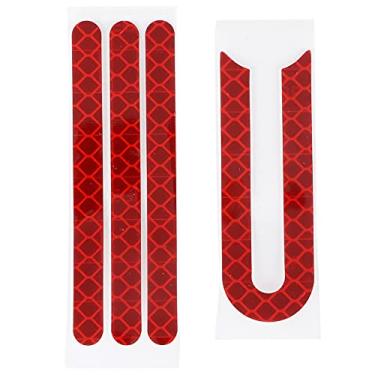 Imagem de Cuofyunl fita adesiva reflexiva, acessório de substituição universal para scooter elétrica m365 1s lite pro pro2 (Vermelha)