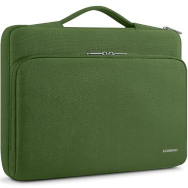 Imagem de DOMISO Capa protetora para laptop 360 de 14 polegadas com alça de transporte de computador para MacBook Pro de 14 polegadas M4 M3 M2 M1 Chip Pro, verde