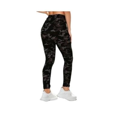 Imagem de Leggings Femininas Com Estampa Camuflada De Alta Elasticidade E Ajuste
