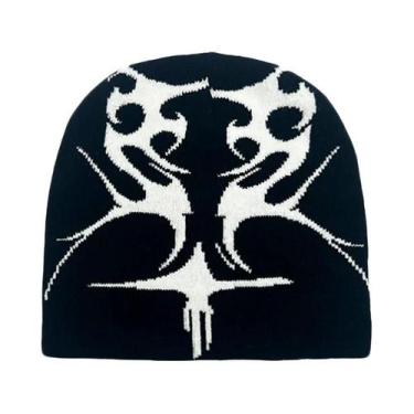 Imagem de Gorro Unissex Retro Hip-hop Com Estampa De Chamas, Quente E Versátil, 