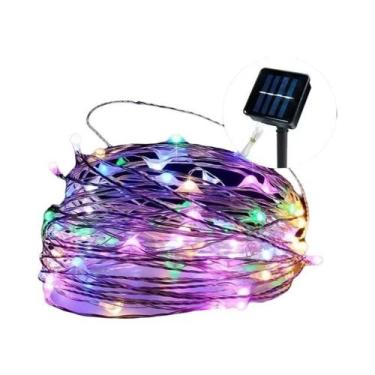 Imagem de Luz Solar De Cordão Para Exterior Com 300 LEDs, Guirlanda De Fadas Com