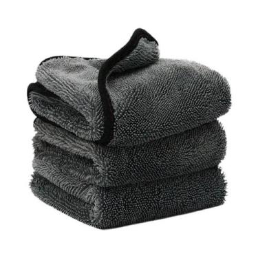 Imagem de Toalha De Limpeza Automotiva De Fibra Ultrafina 600GSM, Secagem Rápida