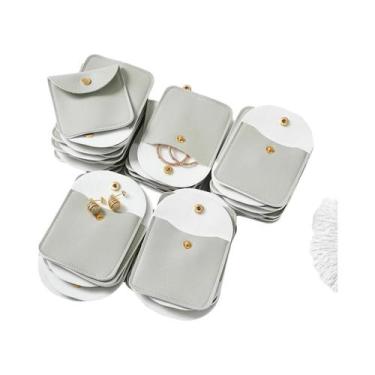 Imagem de Sacos De Embalagem De Joias Em Couro PU 50pcs Sacos De Presente Para C