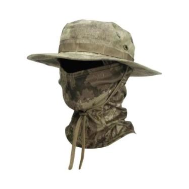Imagem de Chapéu De Sol Masculino De Aba Larga 2 Peças/Conjunto Balaclava Boonie