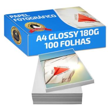 Imagem de Papel Fotográfico Foto 180g A4 Glossy À Prova D'água Pacote 100 Folhas