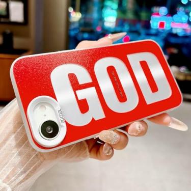 Imagem de HYUEKOKO "GOD HAS A Plan for You, capa de telefone para iPhone 16e, linda estampa de letras de moda, design estético, capa simples, TPU macio, fina, à prova de choque para meninas, mulheres e homens